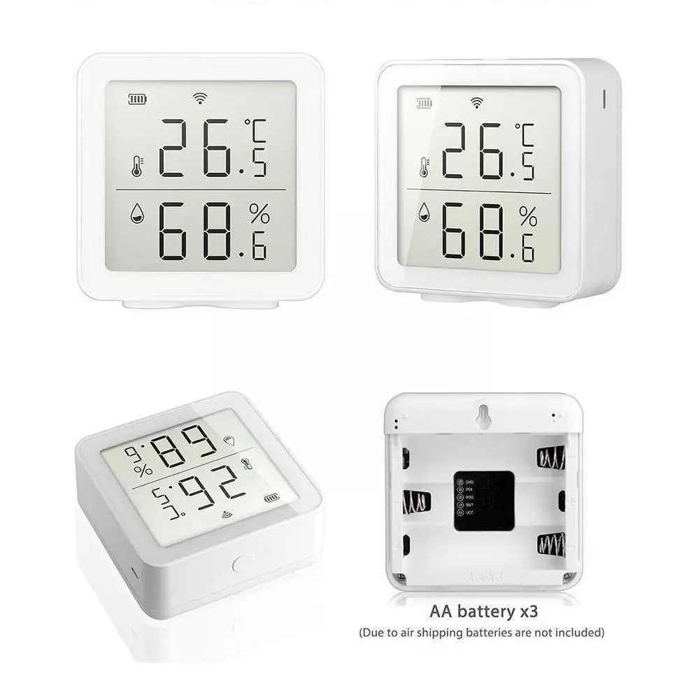 

For Tuya Smart Life WIFI Temperature And Humidity Sensor Display Indoor Intelligent Linkage Thermometer With Hygrometer LCD M8J7