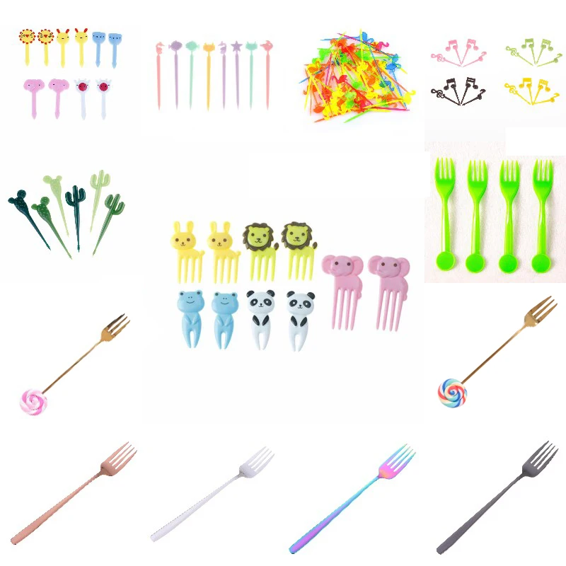 1 комплект принт мульташной Минни скотный двор вилки для фруктов Детская