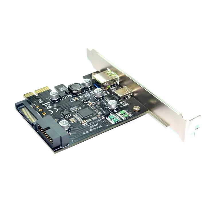 PCI-e к USB 3 1 Type-C карта расширения PCIe быстрая зарядка + 19PIN Передняя USB-карта адаптера |