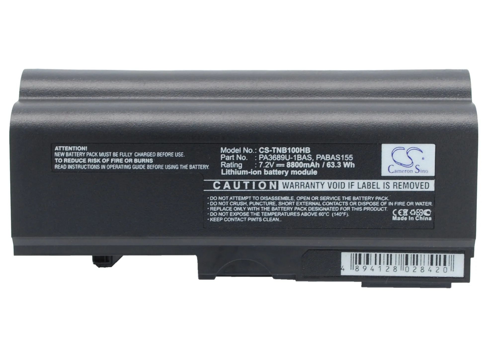 

CS 8800mAh battery for Toshiba NB100,Netbook NB100-12S PLL10E-01U02,PLL10E-00D02CGR PA3689U-1BAS,PABAS155, PABAS156