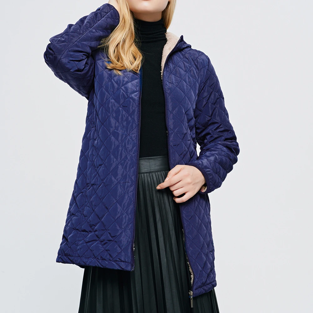 HEFLASHOR/модные зимние парки теплые куртки с длинными рукавами легкая одежда