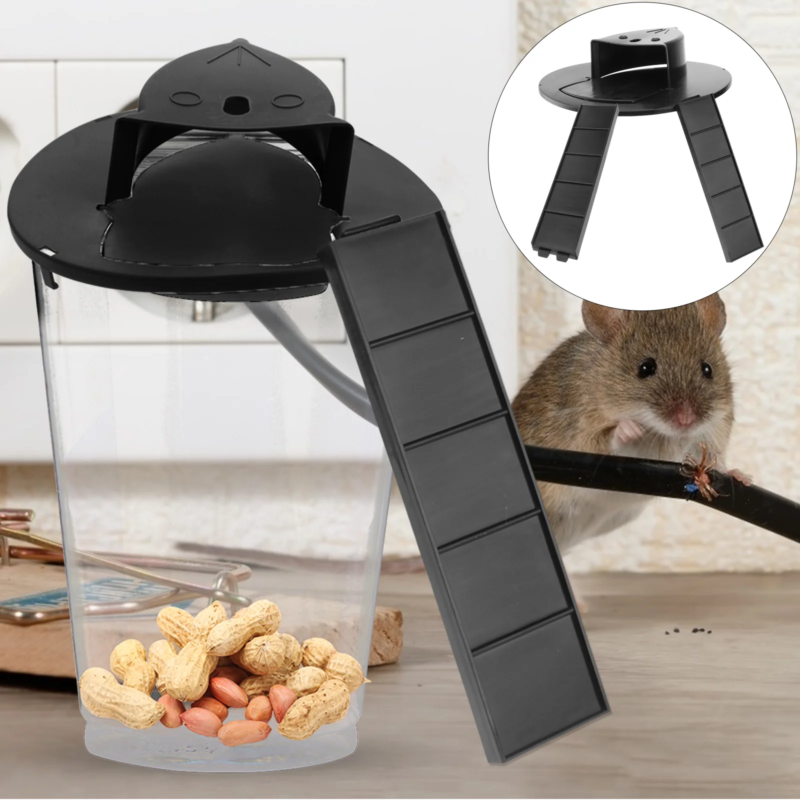 

1pc Trap Reusable Plastic Automatic Reset Flipping Rat Trap for Home