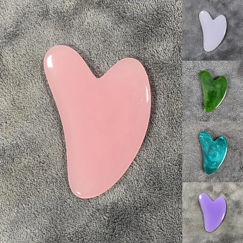 

1PCS Natural Jade Stone Gua Sha Massage Board Rose Quartz Guasha Plate Jade Face Massager Scrapers Tools For Face Neck Back Body