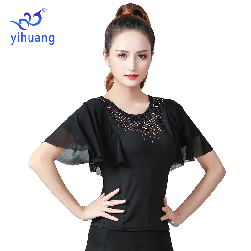 Женские бальные блузки для латинских танцев Одежда топы вальс стандартные