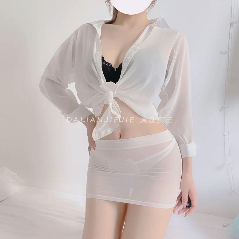 Женская тонкая прозрачная эластичная обтягивающая мини-юбка GAGA однотонная