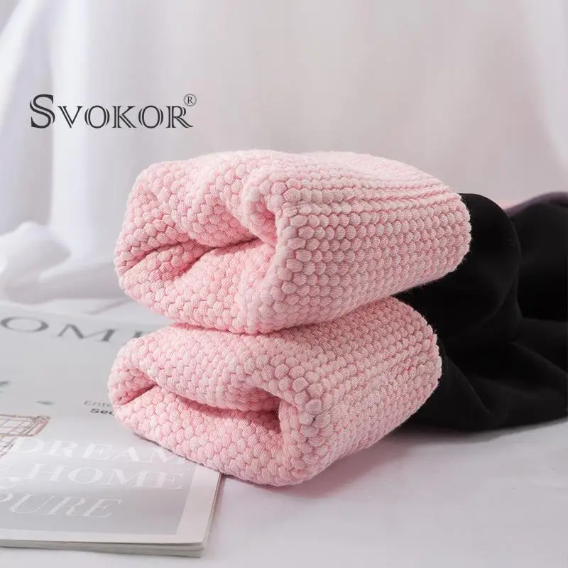 

SVOKOR зимние Экстра-толстые колготки плюс бархатные плотные все-в-одном леггинсы женские теплые штаны хлопковые брюки