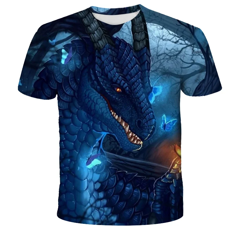 

2021 New Summer Children Clothing Monster Dinosaur T-Shirt Casual Baby Kids Clothes Boy And Girl Short Sleeve 3D Fashion Cartoon