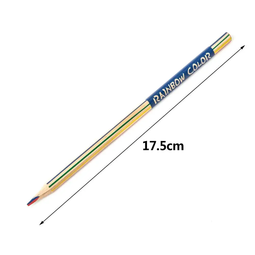 

New 1/4Pcs Rainbow Pen With Core Cute Pencil 4 In 1 Drawing Rainbow Painting Color Graffiti Wooden For Kid School Pencil Co S7Y7