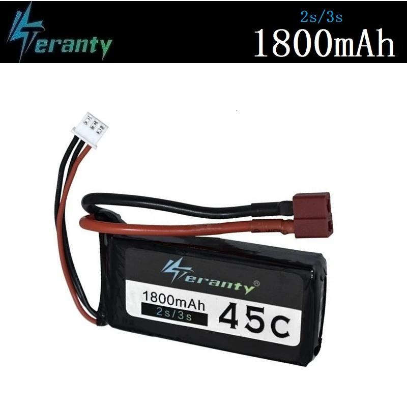 Bater&iacute;a Lipo de alta velocidad 45C 11,1 V 1800mAh para helic&oacute;ptero RC, coches, barcos, Robot, piezas 3s 11,1 v, Drones, bater&iacute;a de litio T/XT60/JST/XT30-1
