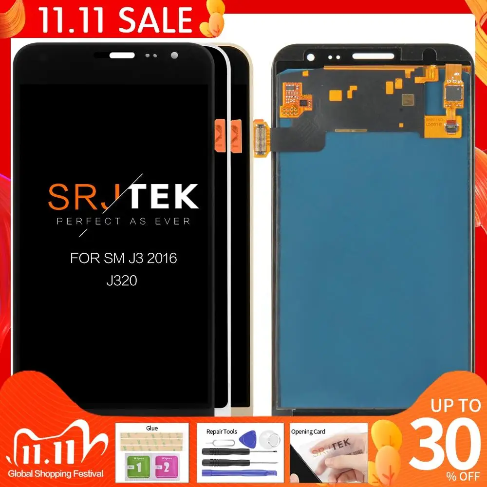 Для Samsung Galaxy J3 2016 J320 J320A J320F J320M ЖК дисплей с сенсорным экраном дигитайзер в сборе не