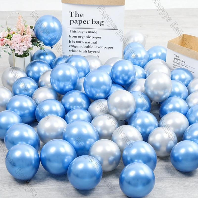 

Шары воздушные металлические золотистые/серебристые, 5 дюймов, 30 шт.