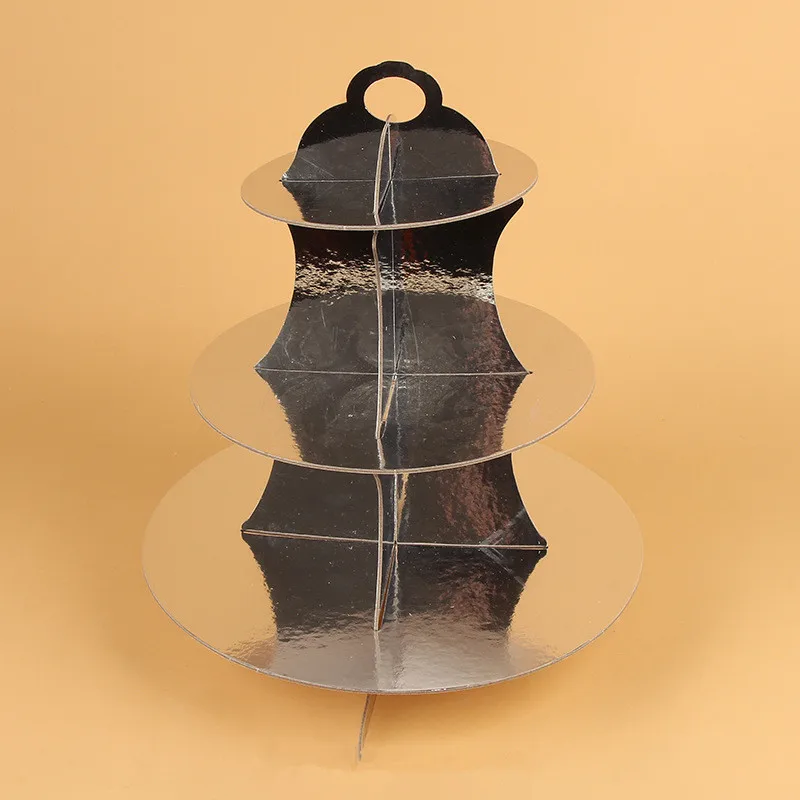 3 х слойные картонные бумажные подставки для кексов тарелки тортов поднос