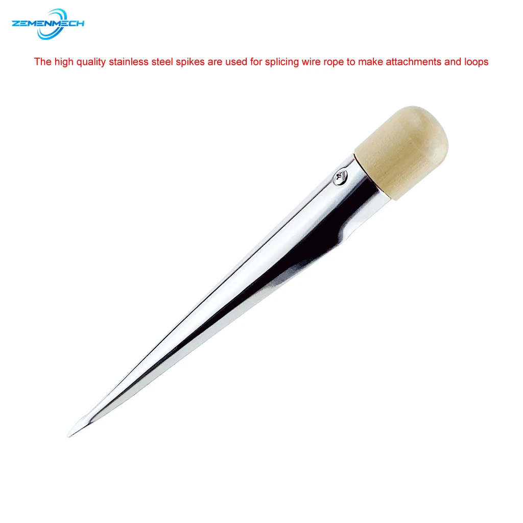 

2PCS 280mm Boat Splicing Spike Marine Wood Handle 304 Stainless Steel Rope Splicing Spike For Yacht Speedboat Boat Accessories