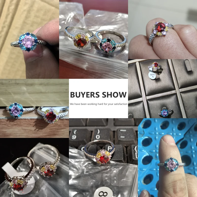 Женское Обручальное Кольцо JROSE Flower обручальное кольцо зеленого красного и