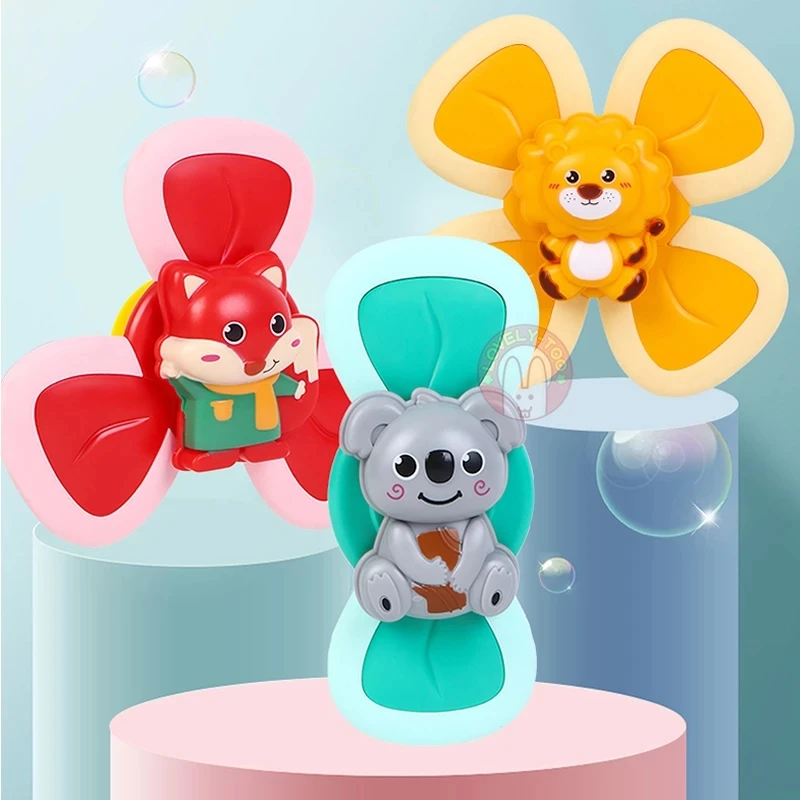 

Fidget Toys Children Classic Funny Kids Cute Cartoon Insects Suction Cup Spinner Toy Baby Rattle Spin Top Bath Toys For Children