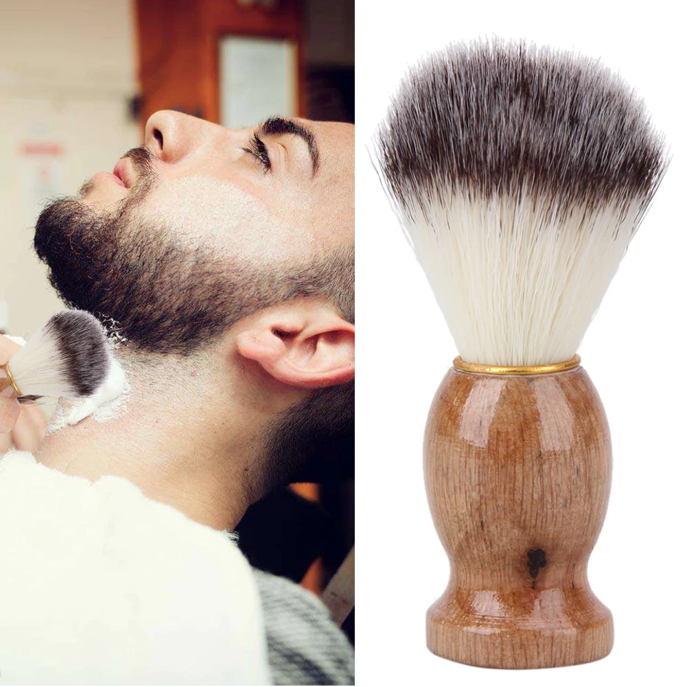 

Badger Hair Men's Shaving Brush Barber Salon Men Facial Beard Cleaning Appliance Shave Tool Razor Brush With Wood Handle