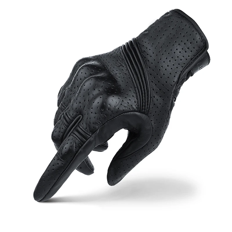 Перфорированные Водонепроницаемые зимние мотоциклетные перчатки из