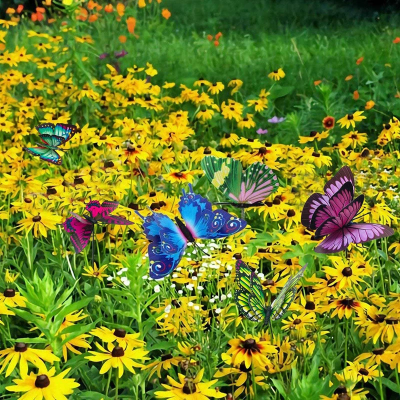 

Butterfly Stakes, 50Pcs 7Cm Garden Butterfly Stakes Decor Outdoor Yard Patio Planter Flower Pot Spring Garden