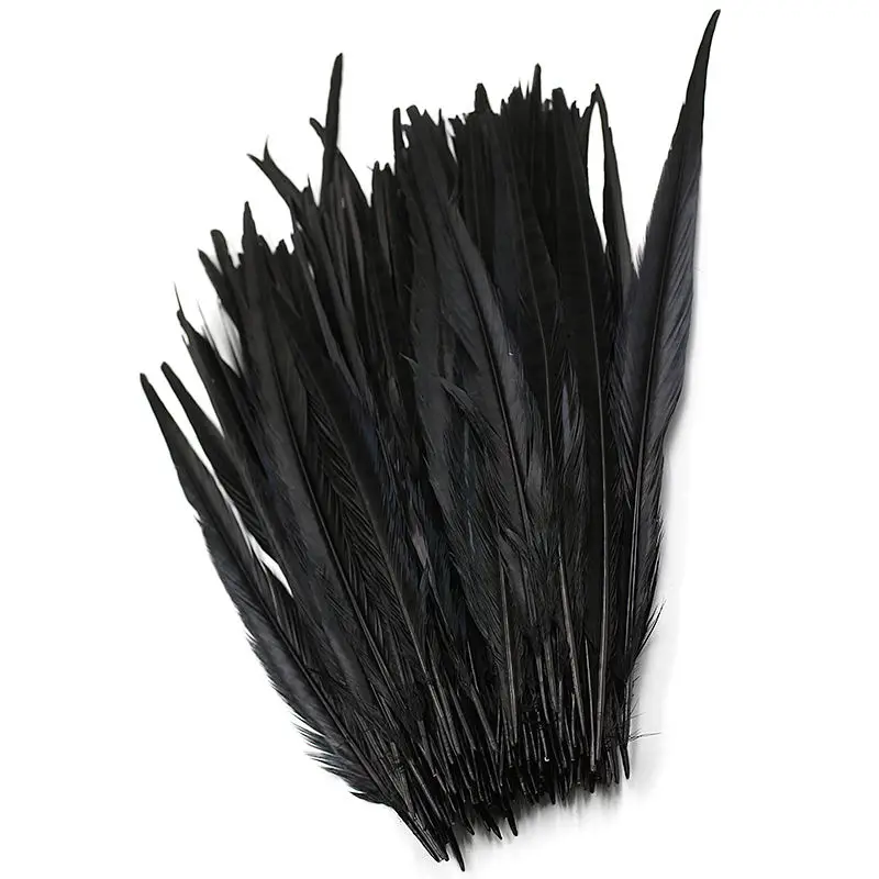 Набор из 100 штук красного цвета качество AAA перьевые фазаны с кольцом 25 30 см длина