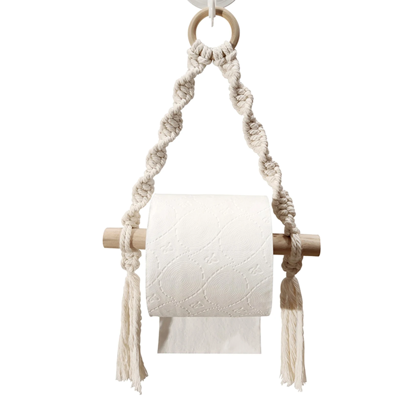 

Tapestry Macrame Toilet Paper Holder Hanging Rope Vintage Towel Home Decoration Rack Organizer Bathroom Hotel Nordic Hand-Woven