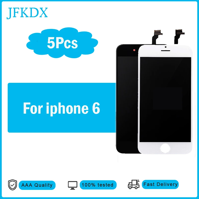 5Pcs/Lot 100% Test LCD For iPhone 6 LCD Display Screen Replacement Touch Screen Digitizer Assembly Perfect Quality No Dead Pixel