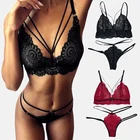 Комплект женского кружевного нижнего белья, из полиэстера