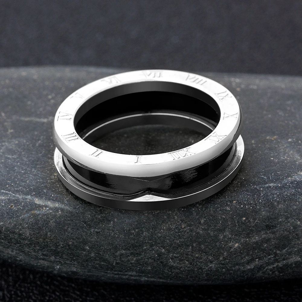 Кольцо XQNI из нержавеющей стали для мужчин и женщин классический дизайн с