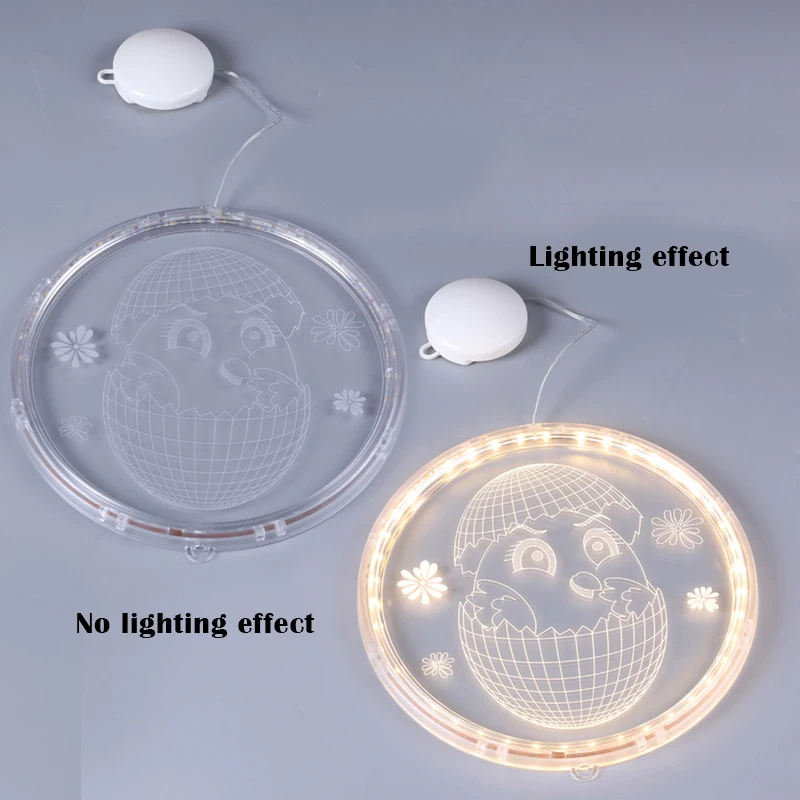 

Beautiful Led Light Window Hanging Lights Wall Room Sticker Decorations for Home Easter Holiday Party A1