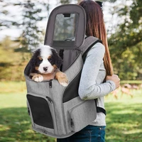 foldable mesh pet dog carrier pet backpack bag breathable cat accessories for outdoor double shoulder bag pets carrier ck68