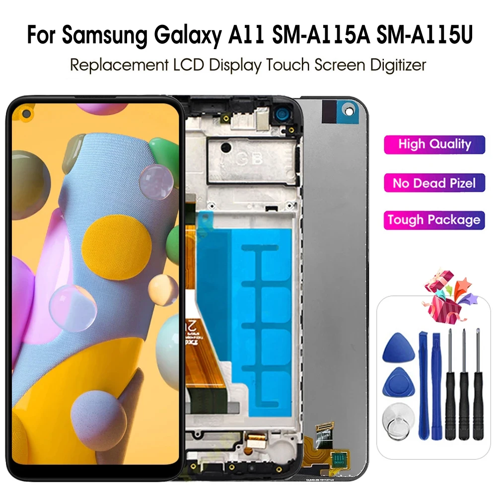 

Для Samsung Galaxy A11 SM-A115A SM-A115U LCD сенсорный экран дигитайзер Рамка