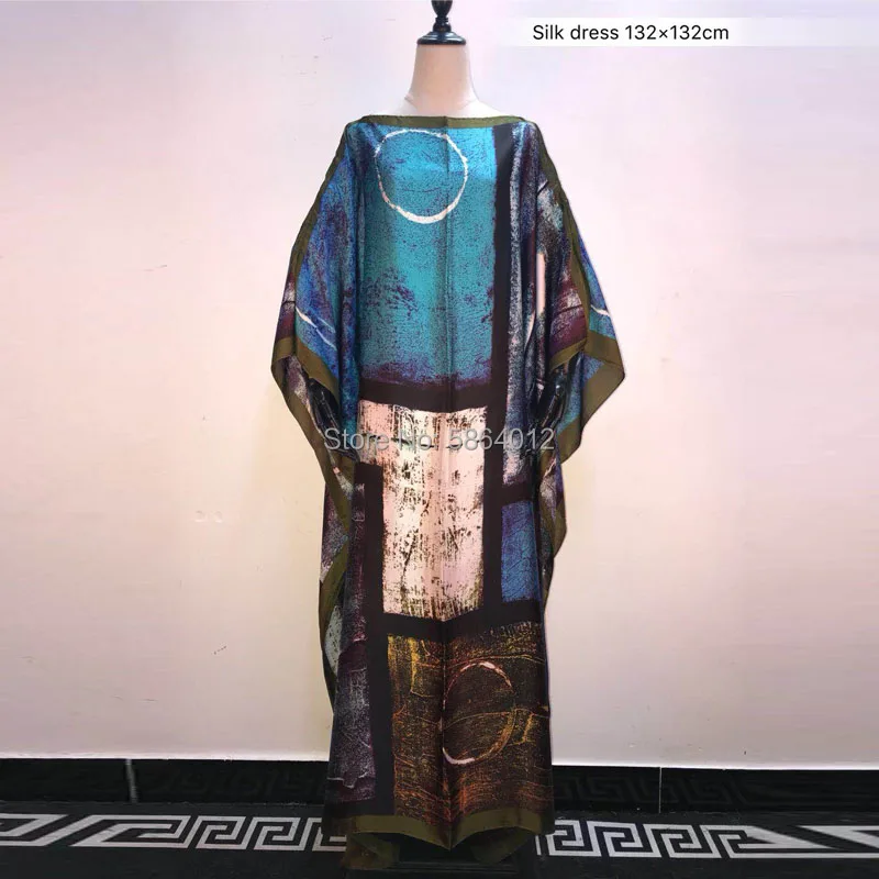 winyi 2021 africa dress Spring Summer New Arrivals o-neck Half Sleeve Print Pattern Women Loose Streetwear Floor-length Dress