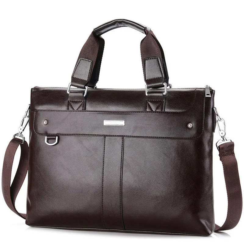 

14 Inch Artificial Leather Laptop Bag Men Briefcase Business Travel Male Handbag