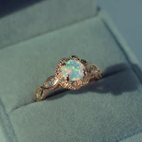 18k rose gold natural opel jewelry ring for women bijoux femme anillos gemstone bague bizuteria peridot jewely bague 18k rings