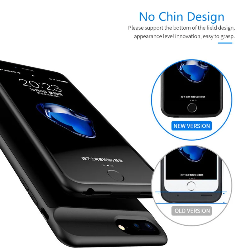 Ультратонкий чехол для зарядки аккумуляторов 2500/3700/5000/7000 мА/ч iPhone 6 7 8 6s Plus