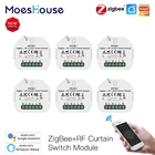 Рулонные шторы MoesHouse ZigBee 3,0, для украшения гостиной, с пультом управления