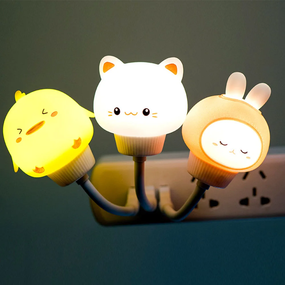 

HHHOME 2022 New USB Cartoon Animals Remote Control Night-Light Lamp for Home Children Holiday Gift Decoration