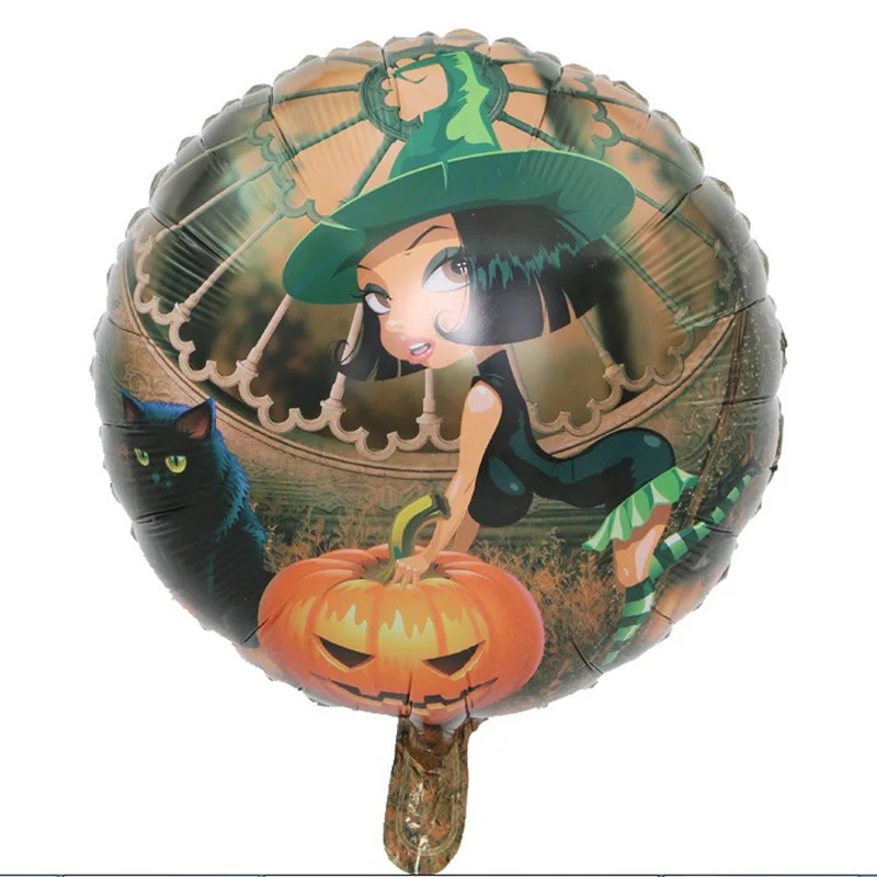balloon5-1pcs Halloween Candy Pumpkin Head Theme Creative Party Package Decoration Party Supplies Party Disposable Tableware Cup Plate - Цвет: balloon5-1pcs