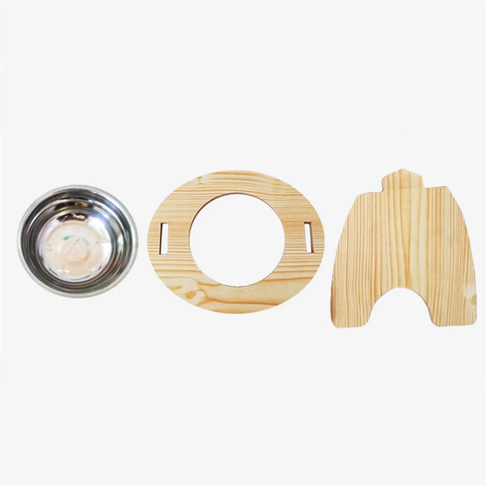 1/2 миски для домашних животных двойная миска кормушка собак и кошек подъемная из