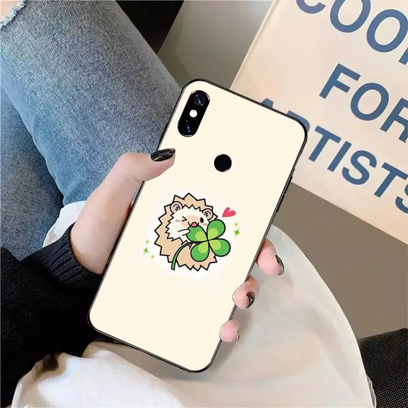 

Cute animal Cartoon hedgehog Phone Case For Xiaomi Redmi note 7 8 9 t max3 s 10 pro lite coque funda shell cover