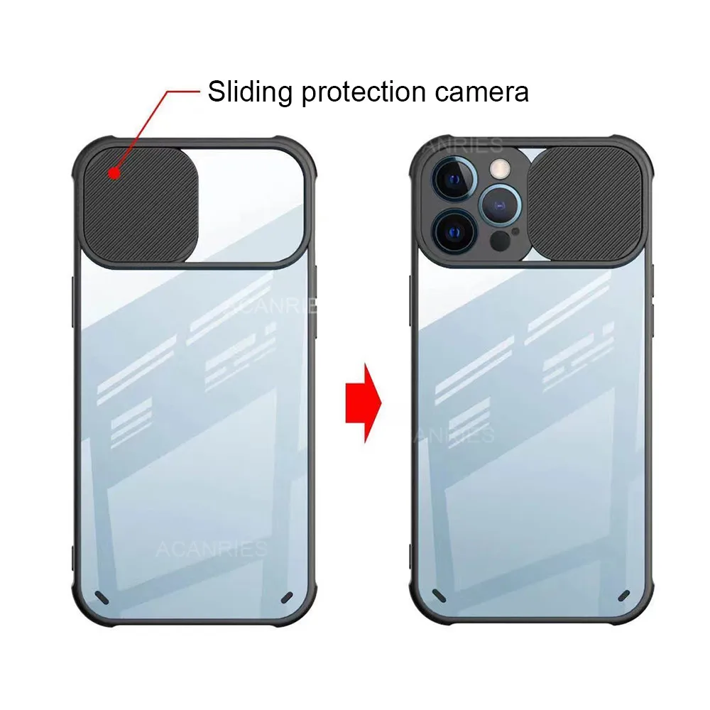 clear slide camera protect phone case on for xiaomi redmi note 10 pro 9 8 10pro 10s note10 s 4g 9a 9c nfc 9at 2021 xiomi cover free global shipping