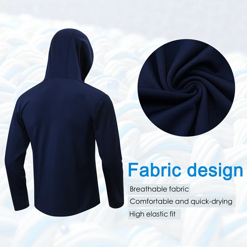 Men's Hooded Sweat shirts Long Sleeve Outerwear Bodybuilding Sport T-shirt Quick Dry Running Shirt Long Sleeve Compression Top