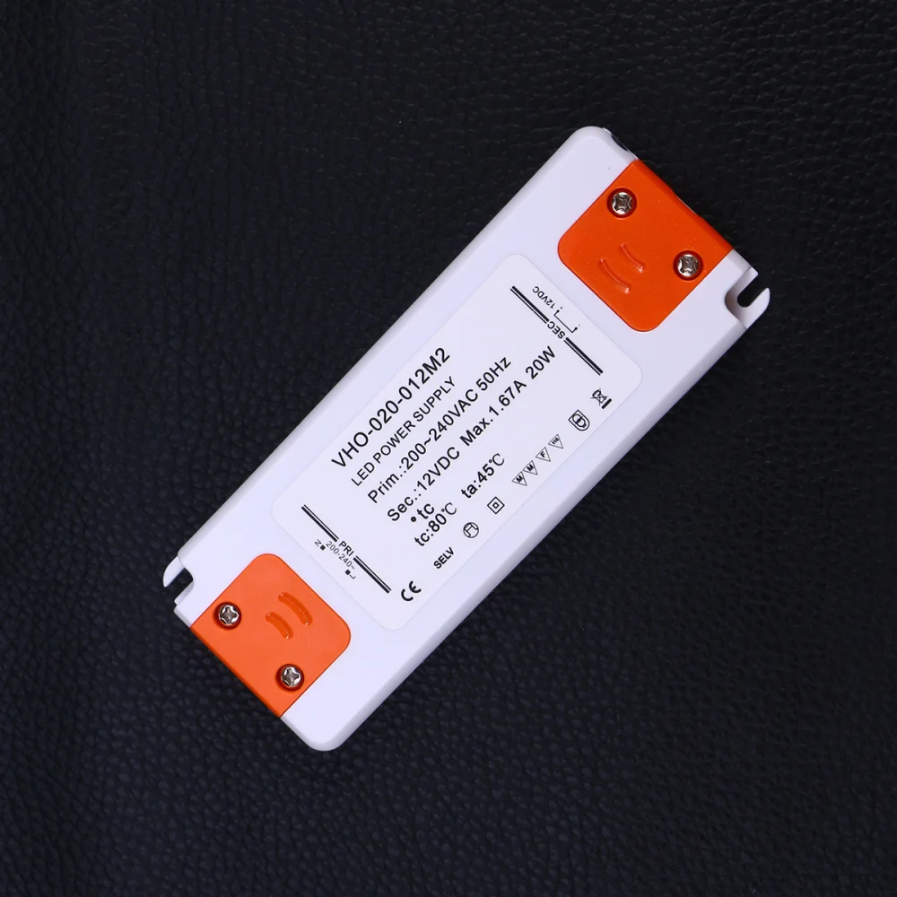 

12V 6W LED Transformer Driver Converter Ultra-slim 0.5A Driver for LED Bulb Light (White)