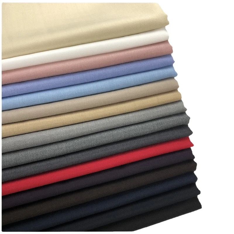 Tela de lana de sarga de 59 pulgadas de ancho para pantalones, falda, chaleco, uniforme, Material de chaleco