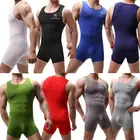 Сексуальное модальное Мужское нижнее белье, спортивное боди для фитнеса, сексуальный комбинезон, майка, дышащий слитный комбинезон для геев, нижнее белье