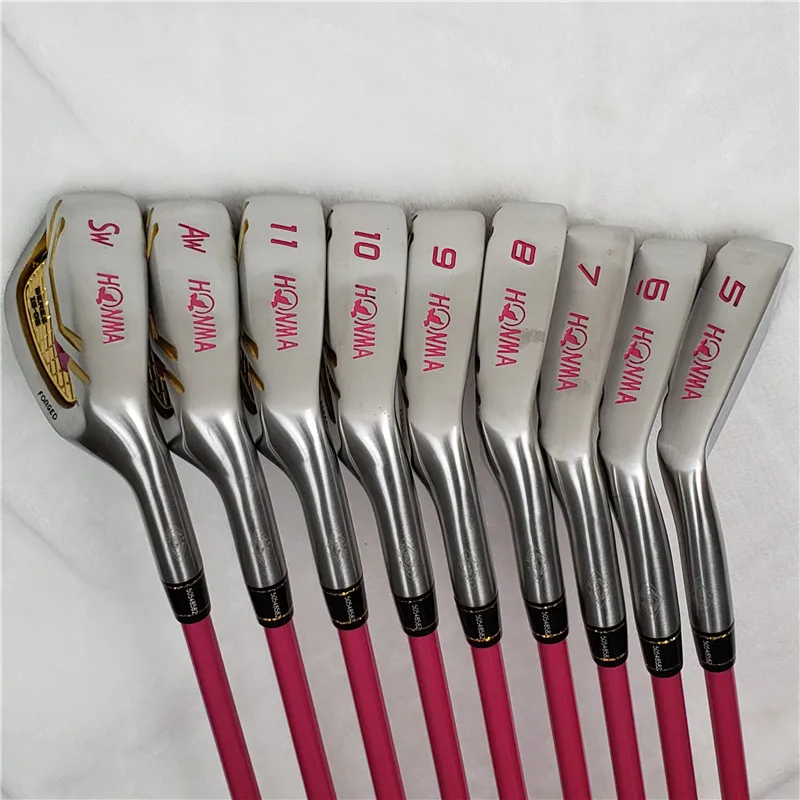 Набор железных клюшек Honma is-06 для гольфа для дам, от 5 до 11Sw.Aw (9шт), с графитовым волокном и уровнем жесткости L.