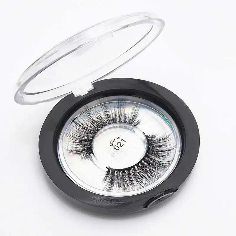 Накладные ресницы из норки 3D натуральные/толстые длинные глаза тонкие