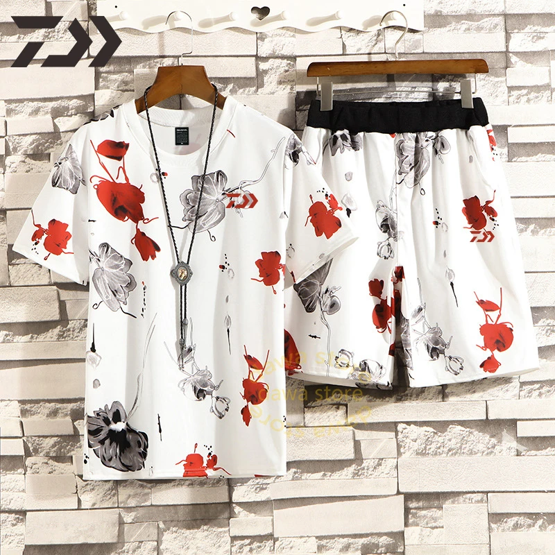 Мужские костюмы для рыбалки футболка летние шорты штаны одежда брюки с