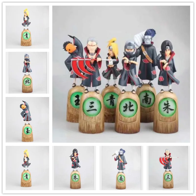 Новый аниме Наруто Uchiha Itachi Deidara Tobi Hidan Hoshigaki модель фигурка подарок 8 см AMK15|Игровые