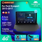 Автомагнитола 2 Din для Ford Ecosport 2013, 2014, 2015, 2016, 2017, плеер Android 10, GPS-навигация, Wi-Fi, 4G, BT, DSP, CarPlay, сенсорный экран