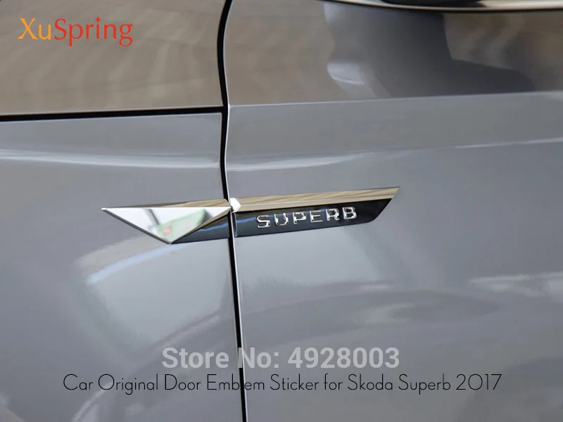 Значок эмблема бокового крыла автомобиля украшение оригинальный предмет для Skoda